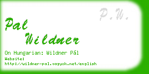 pal wildner business card
